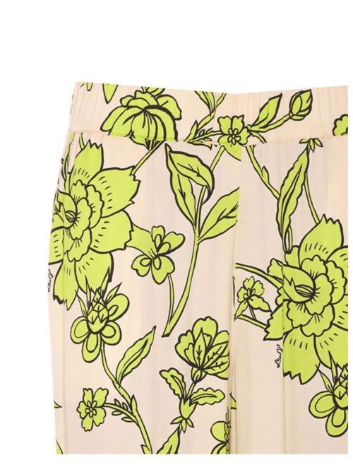 Pantaloni in raso con stampa Liu Jo | CA5396TS074.M9213